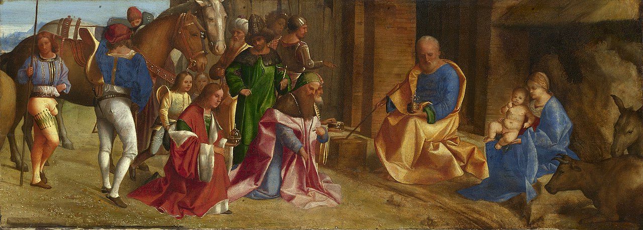 One of the "Allendale group", the small Adoration of the Magi predella, London
