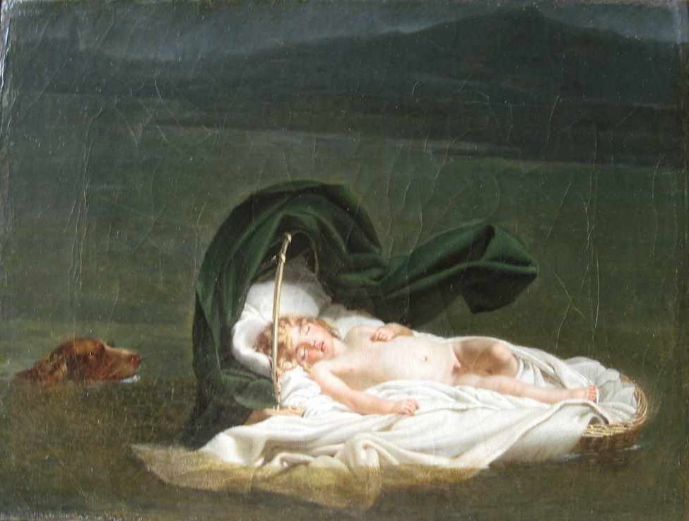 Un enfant dans son berceau, emporté par les eaux de la crue du mois de Nivôse année, 1810
