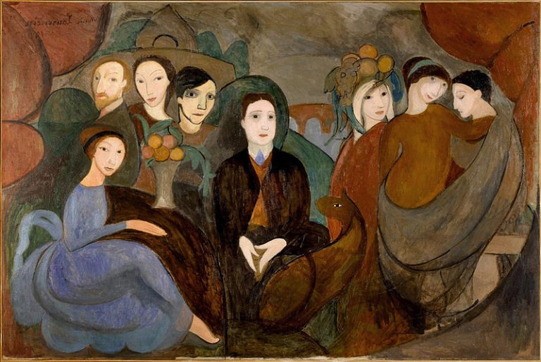 Marie Laurencin, 1909, Réunion à la campagne (Apollinaire et ses amis)