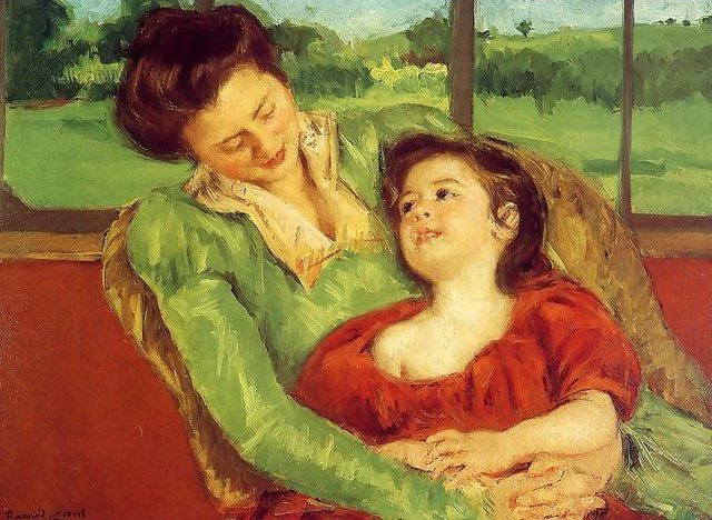 Mère et enfant (Reine Lefebre and Margot before a Window) (c. 1902) reflects a tender and intimate moment between a mother and her child.