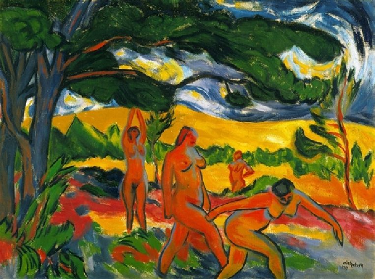 Max Pechstein, 1911, Under the Trees (Akte im Freien)