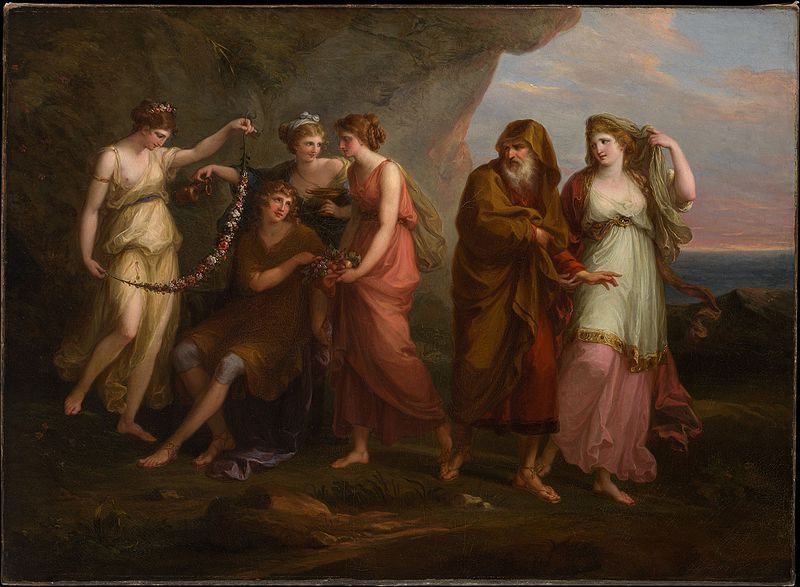 Telemachus and the Nymphs of Calypso (1782) reflects themes of mythological adventure, temptation, and self-discovery.