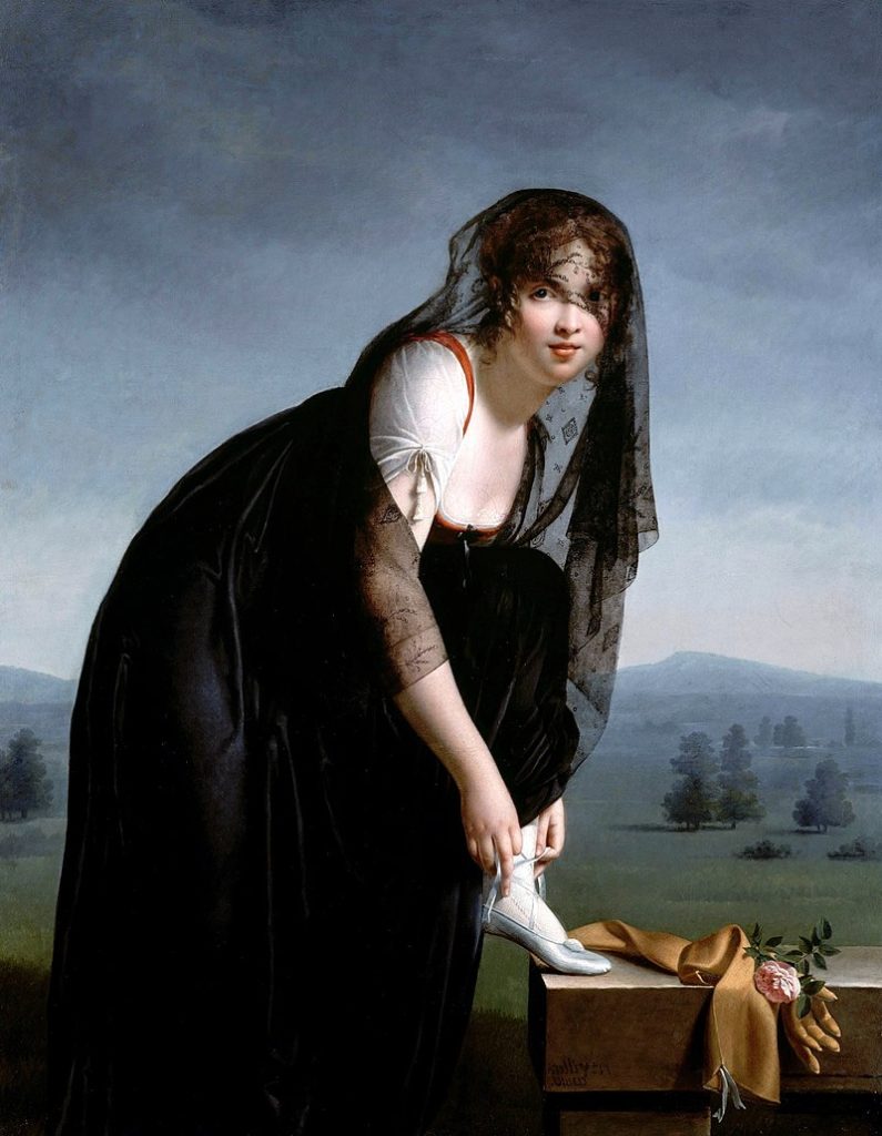 Une étude de femme d'après nature, Salon of 1802 showcases Villers’ remarkable ability to capture light, texture, and the psychological depth of her subject.