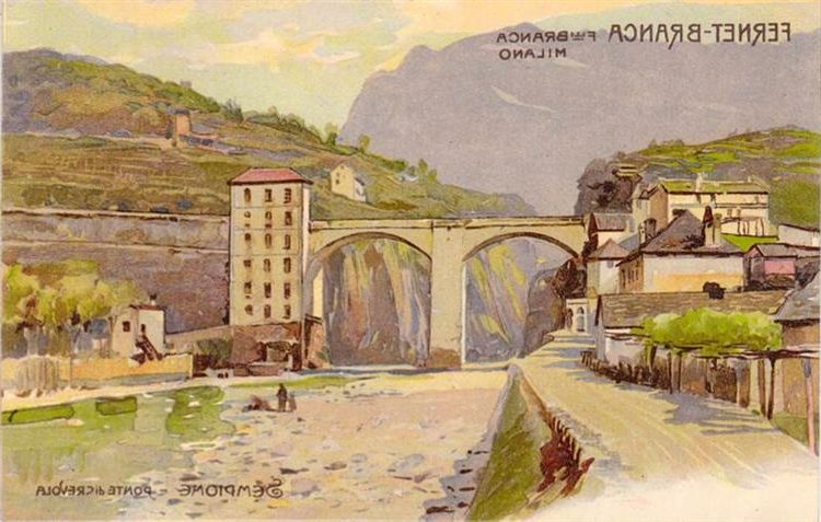 Ponte di crevola by Leopoldo Metlicovitz in 1906