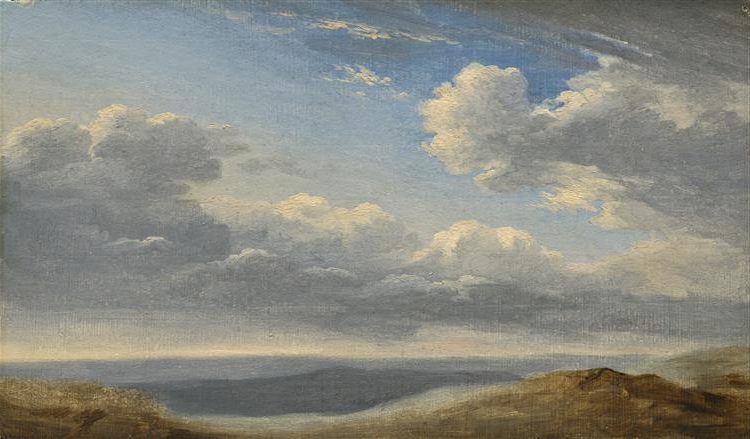 Study of Clouds over the Roman Campagna, 1782 showcases his keen observation of atmospheric effects and natural light.