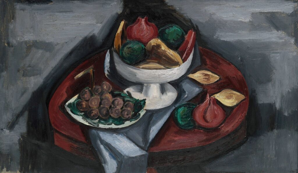 Still Life No. 2, circa 1921–23, by Marsden Hartley reflects a bold reinterpretation of everyday objects through geometric forms and vivid color.