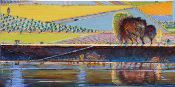 Levee and Cow, 2001 by Wayne Thiebaud