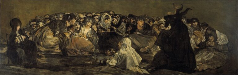 Witches' Sabbath or Aquelarre is one of 14 from the Black Paintings series.
