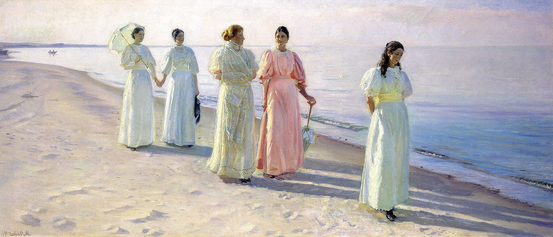 A stroll on the beach, 1896 by Michael Ancher