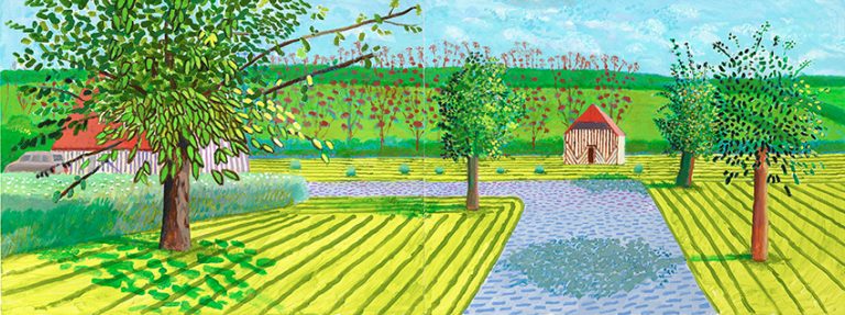 The entrance, 2019 by David Hockney