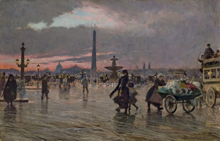 La place de la Concorde, 1891 by Paul Fischer