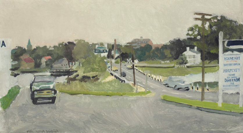 Wareham, Route 6, 1959, by Fairfield Porter reflects the understated poetry of everyday American landscapes through a blend of realism and expressive color.