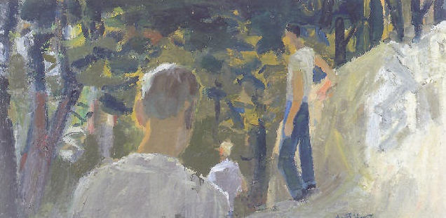 Forest Trail, 1954–1955, by David Park reflects a quiet reverence for nature's solitude.