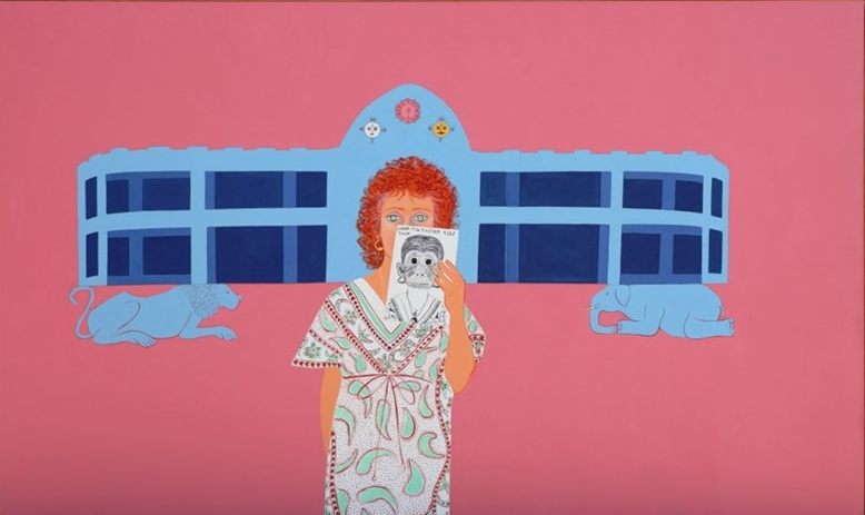 Homage to Sathya Sai Baba, 1979, by Joan Brown reflects a personal spiritual awakening.