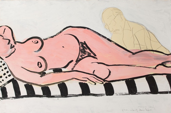 Model with Gordon, 1973, by Joan Brown reflects a personal and introspective moment