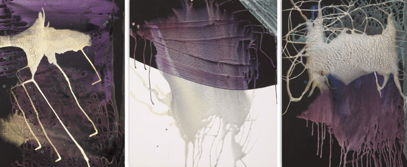 Untitled (Triptych), 2001, by Sigmar Polke reflects a meditative tension between abstraction and materiality.