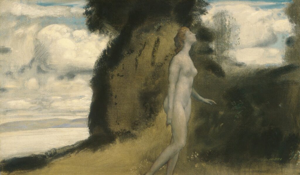 A Measure of Dreams, circa 1908, by Davies reflects a poetic exploration of the subconscious.