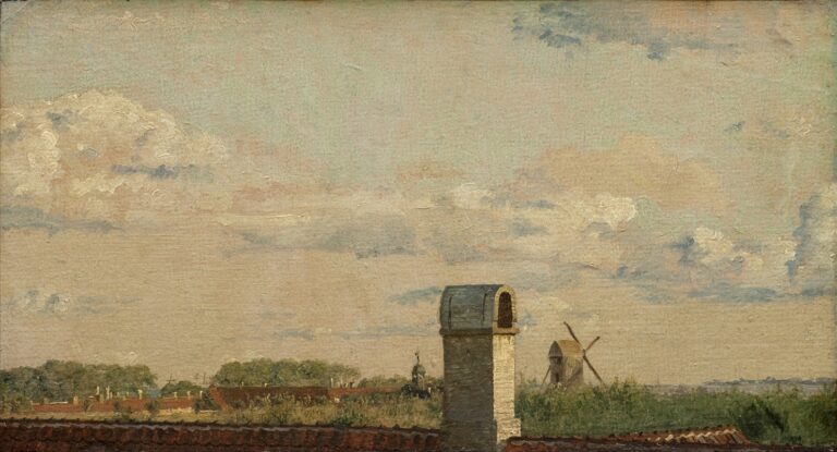 View from a Window in Toldbodvej Looking Towards the Citadel in Copenhagen
