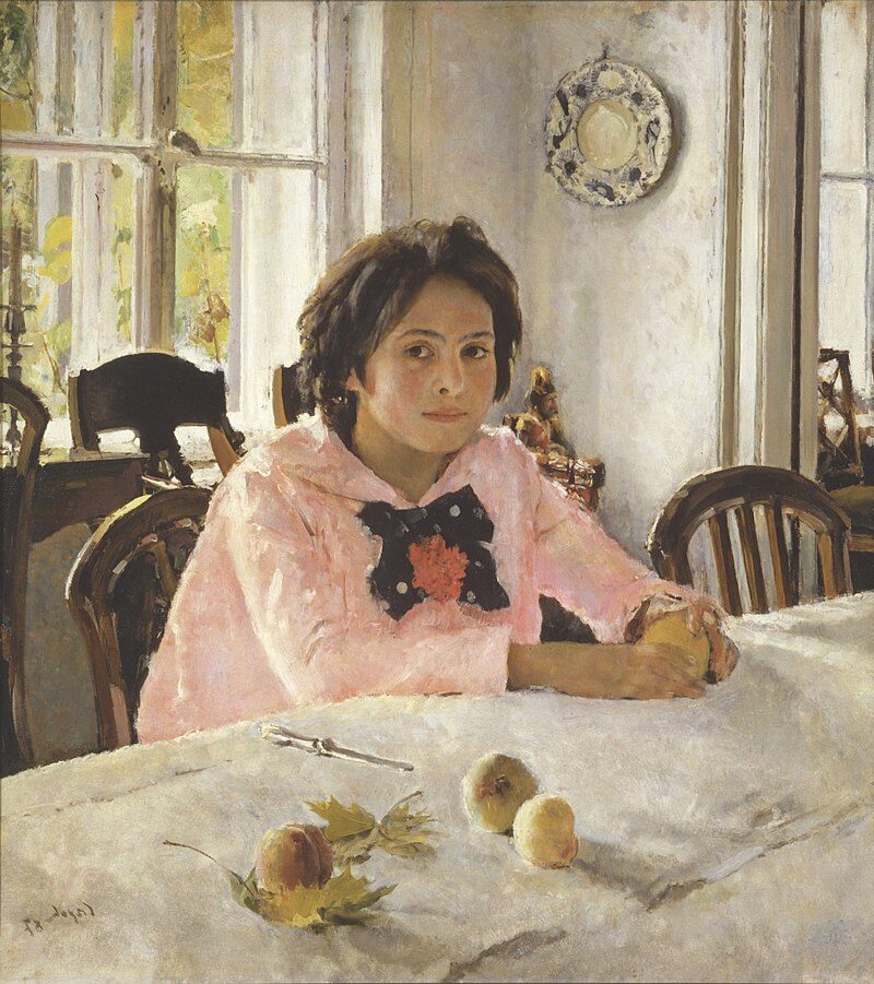 The Girl with Peaches, 1887, by Valentin Serov reflects the spontaneity and charm of childhood.