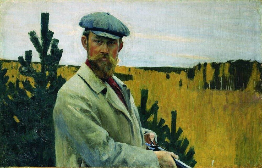 Self-portrait, 1905, by Boris Kustodiev reflects Kustodiev's introspective nature and strong artistic identity.