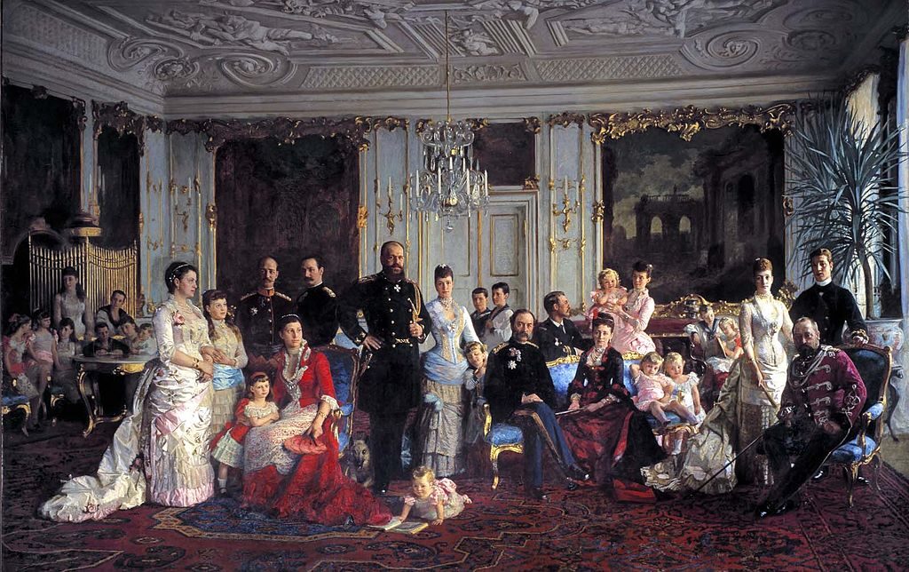 King Christian IX of Denmark with family (1886) by Laurits Tuxen