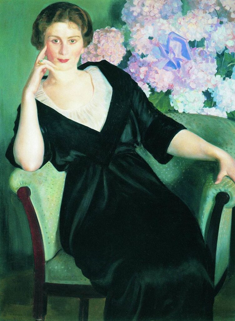Portrait of Renee Notgaft, 1914 reflects Kustodiev’s ability to convey personality and mood.