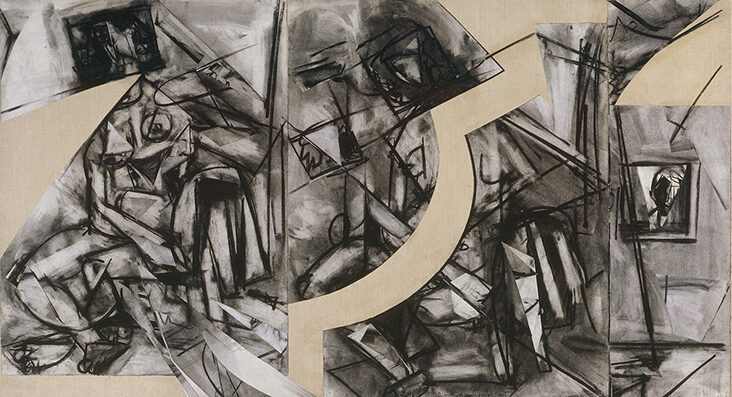 Past Conditional, 1976, by Lee Krasner reflects memory and transformation through layered abstraction and a tension between chaos and order.