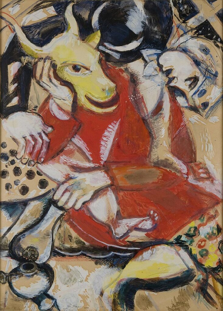 To My Betrothed, 1911 reflects Chagall’s deep emotional connection to his fiancée.