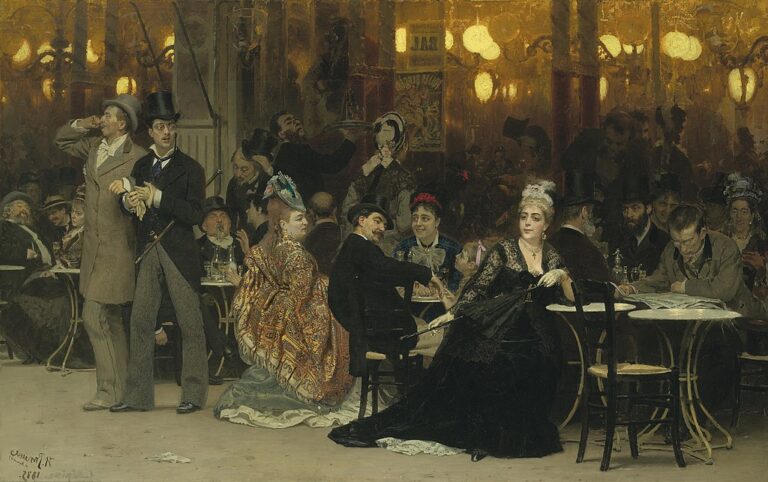 A Paris cafe (1875) by Ilya Repin