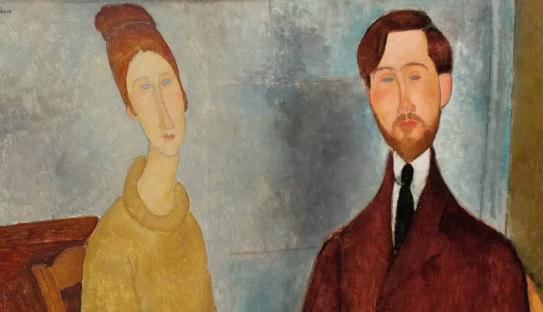 Portrait of Leopold Zborowski and Jeanne Hebuterne with Yellow Sweater