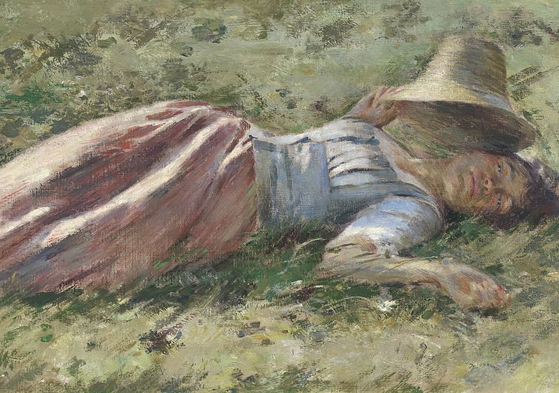 In the Sun, 1892, by Theodore Robinson reflects a moment of quiet leisure and contemplation.