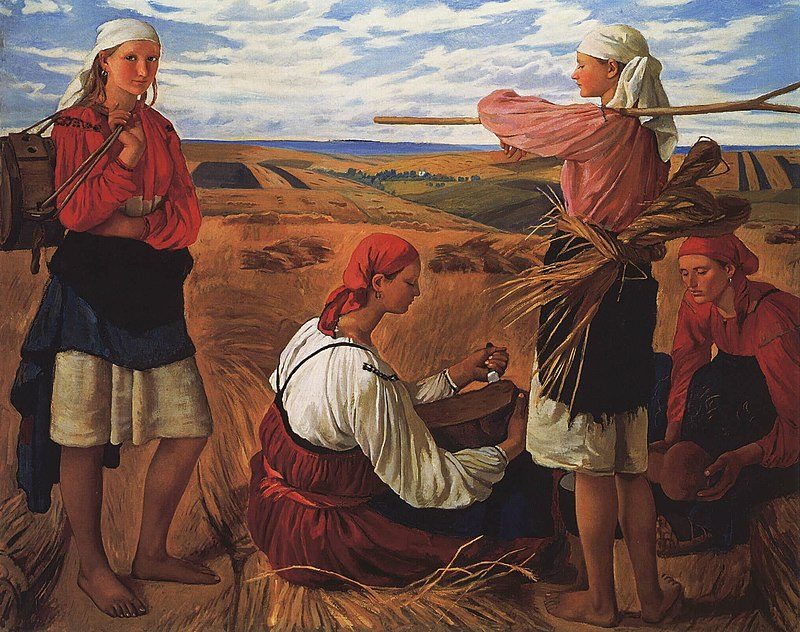 Harvest, 1915, by Zinaida Serebriakova reflects her connection to the natural world and rural life.