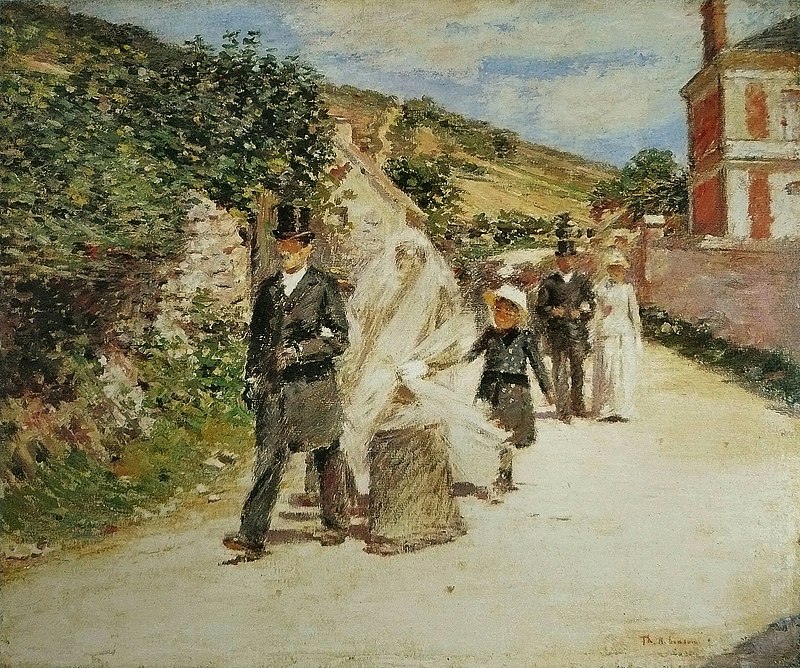 The Wedding March, 1892, by Theodore Robinson reflects a tender and intimate celebration of love and community.