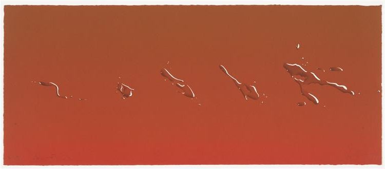 Adios, 1969, by Edward Ruscha reflects themes of departure and finality.