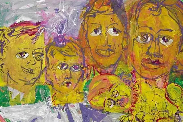 Wir besuchen den Rhein I (We Visit The Rhine), 1996 reflects the artist's engagement with German history and landscape in the post-reunification era.