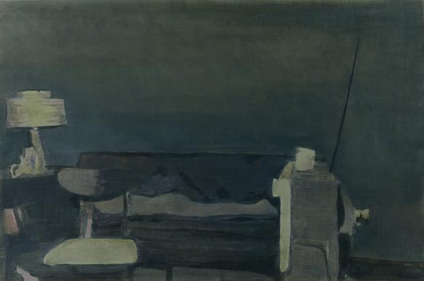 Blacklight, 1994, by Luc Tuymans reflects the unsettling ambiguity of domestic space.