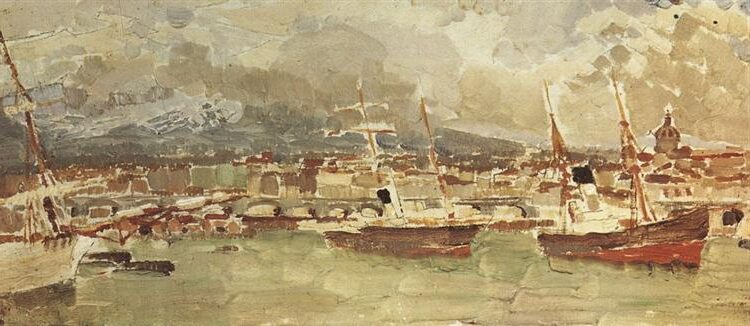 Catania, Sicily, 1894, by Mikhail Vrubel reflects Vrubel’s fascination with Mediterranean landscapes and historical architecture.