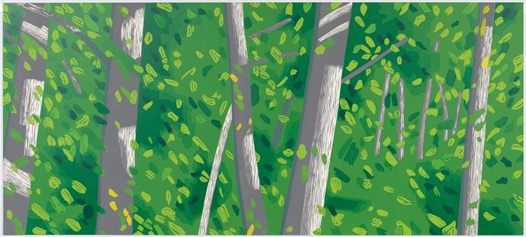 Forest, 2009, by Alex Katz reflects a meditative encounter with nature.