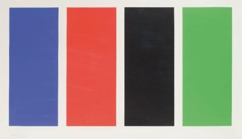 Four Panels, 1971, by Ellsworth Kelly reflects harmony and balance through the interplay of pure color and minimalist geometric composition.