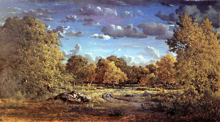 Glade Of The Reine Blanche In The Fontainebleau Forest By Theodore Rousseau