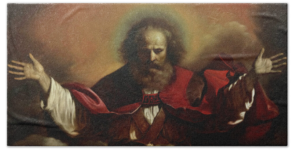 God the Father Bath Towel by Guercino