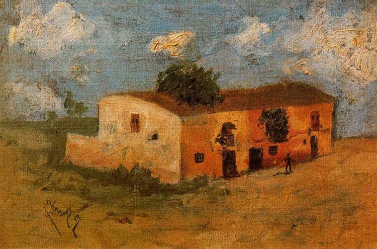House in the Field (1893) by Pablo Picasso showcases his developing artistic skills.