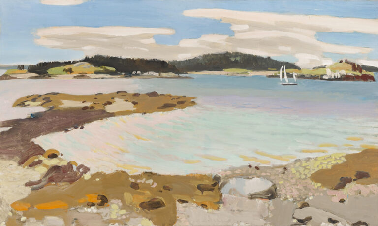 Yawl in the Channel, 1974 by Fairfield Porter