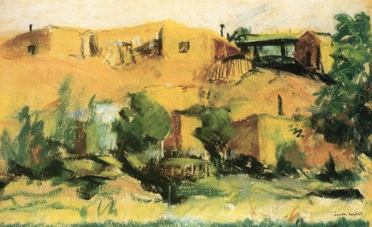 Indian Village, 1917, by Robert Henri reflects a moment of cultural observation and admiration.