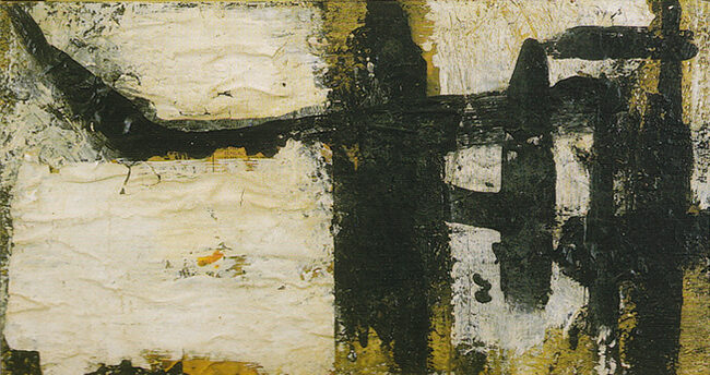Landscape, 1951, by Cy Twombly reflects an abstracted vision of nature infused with raw gesture and a primal, emotional energy.