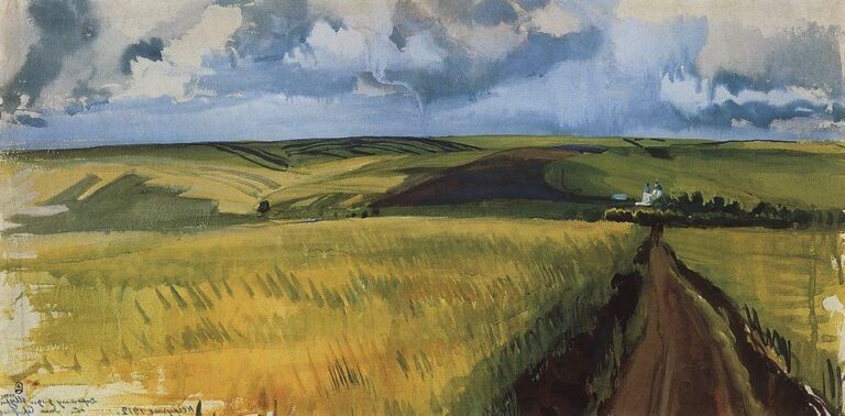 Fields. Neskuchnoye. (1912) by Zinaida Serebriakova