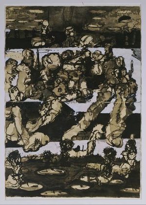 P.D. Zeichnung, 1963, by Georg Baselitz reflects the raw urgency of postwar identity.
