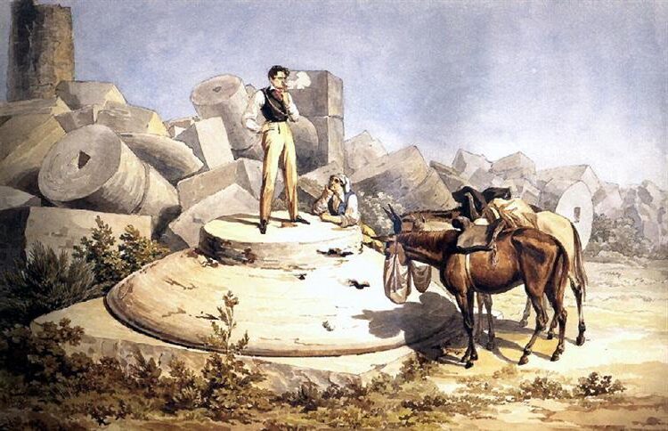 Portrait of V. A. Perovsky on Column Capitals, 1824 showcases V. A. Perovsky, a notable figure of Russian nobility.