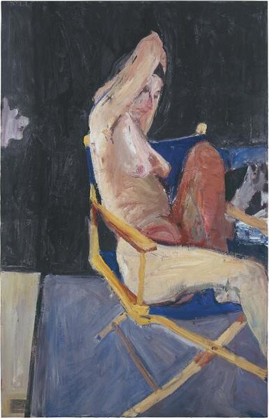 Seated Nude, Black Background, 1961 reflects a contemplative study of the human form.