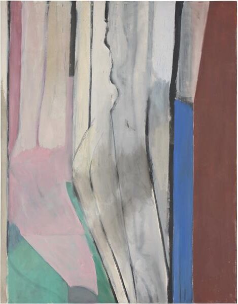 Ocean Park #6, 1968, by Richard Diebenkorn reflects the artist’s mastery of abstraction through a dynamic composition of geometric shapes and vibrant colors